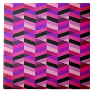 Azulejo De Cerâmica Chevron/Herringbone Abstrato   Roxos e Violeta