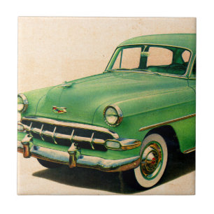 Azulejo De Cerâmica Chevy verde dos anos 50