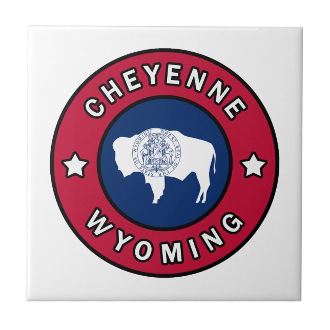 Azulejo De Cerâmica Cheyenne Wyoming (Frente)