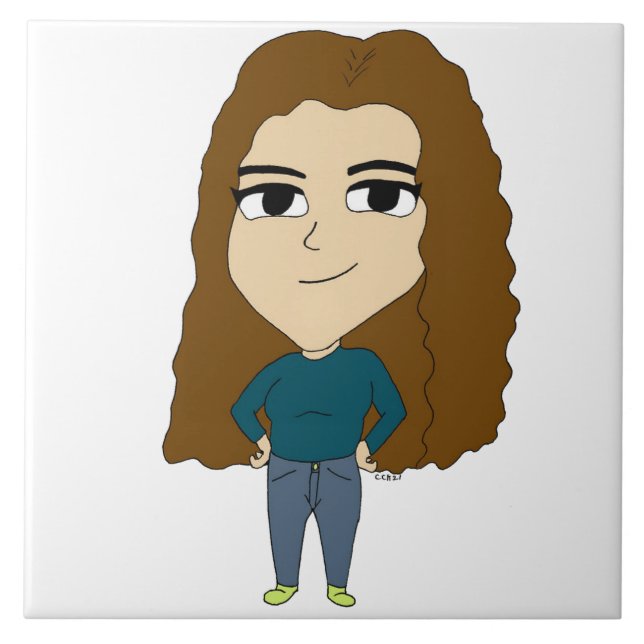 Azulejo De Cerâmica chibi (Frente)