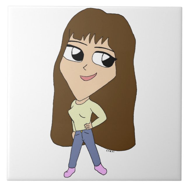 Azulejo De Cerâmica chibi (Frente)