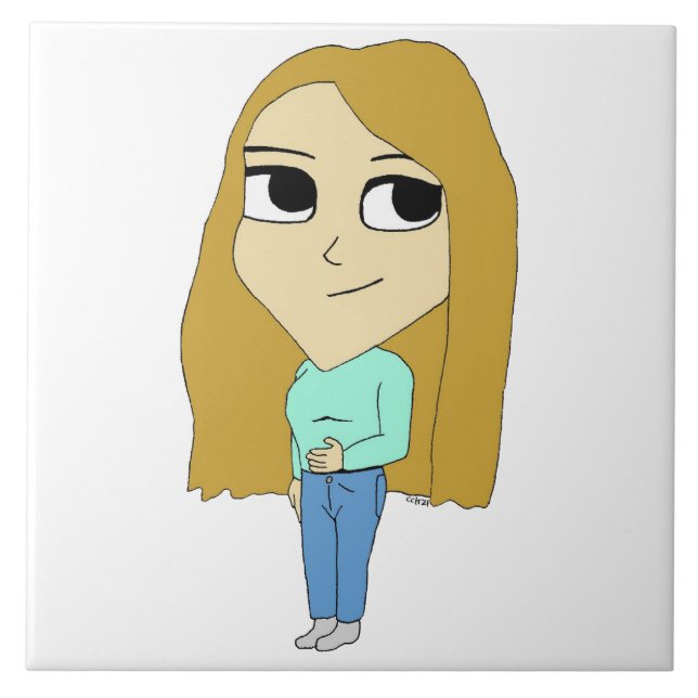 Azulejo De Cerâmica chibi (Frente)