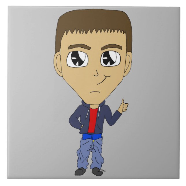 Azulejo De Cerâmica chibi (Frente)