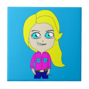 azulejo de cerâmica chibi