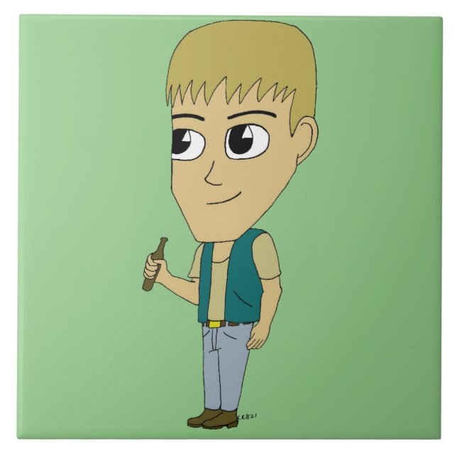 Azulejo De Cerâmica chibi (Frente)