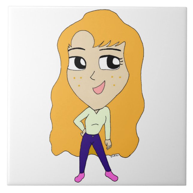 Azulejo De Cerâmica chibi (Frente)