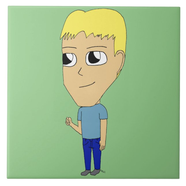 Azulejo De Cerâmica chibi (Frente)