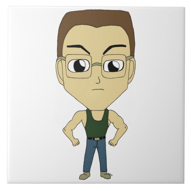 Azulejo De Cerâmica chibi (Frente)