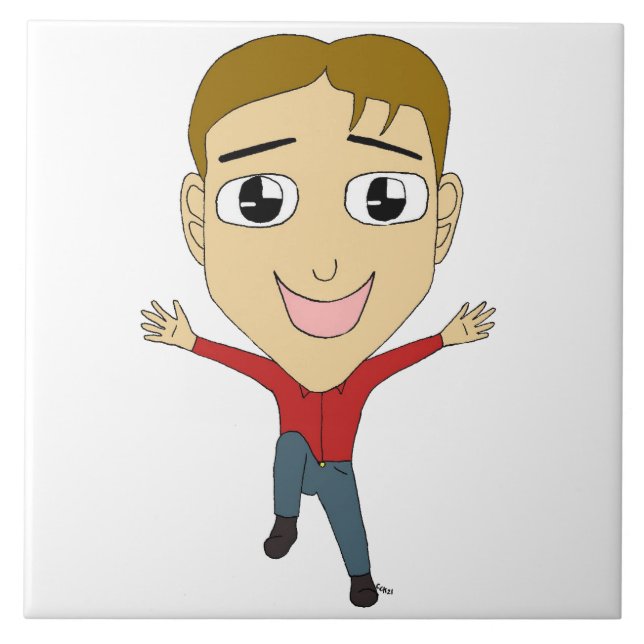 Azulejo De Cerâmica chibi (Frente)