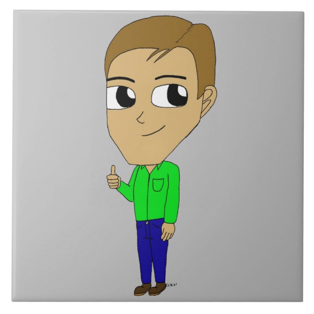 Azulejo De Cerâmica chibi (Frente)