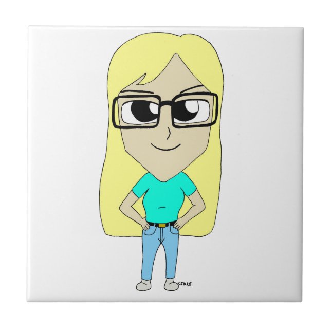 Azulejo De Cerâmica chibi (Frente)