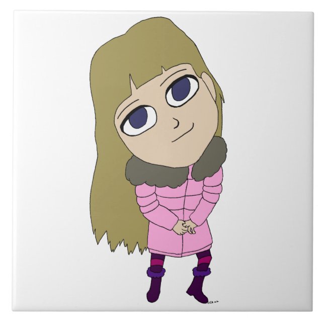 Azulejo De Cerâmica chibi (Frente)