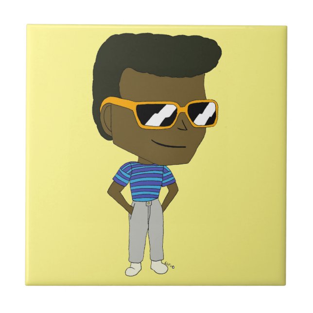 azulejo de cerâmica chibi (Frente)