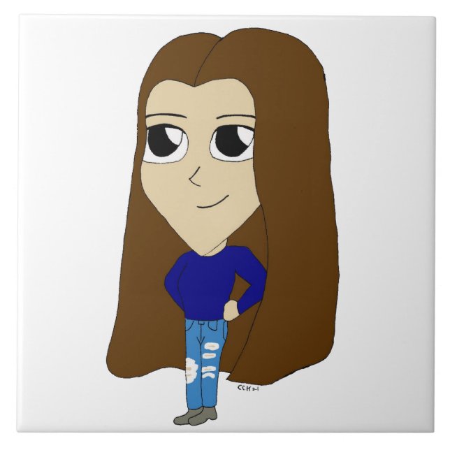 Azulejo De Cerâmica chibi (Frente)