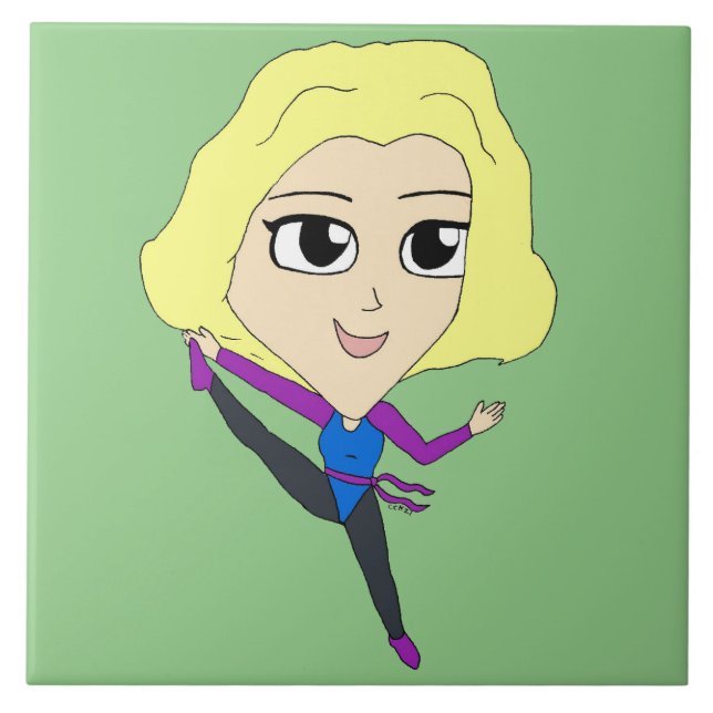 Azulejo De Cerâmica chibi (Frente)