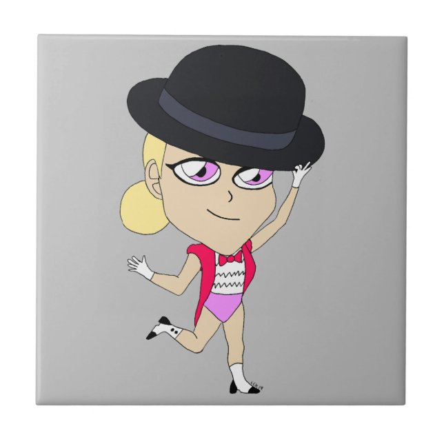 azulejo de cerâmica chibi (Frente)