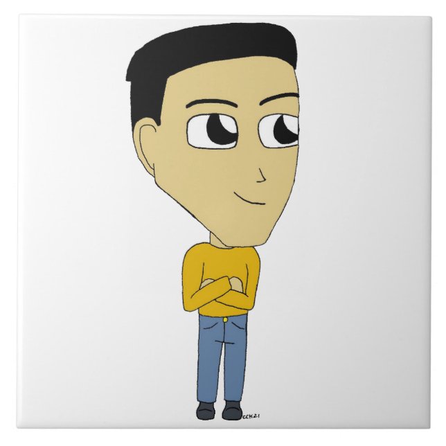 Azulejo De Cerâmica chibi (Frente)