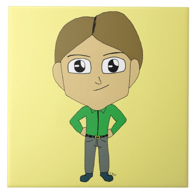 Azulejo De Cerâmica chibi (Frente)