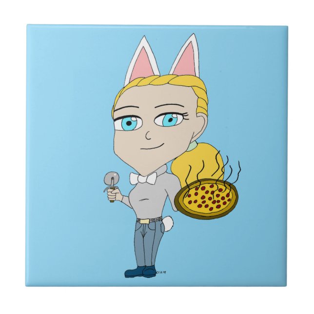 Azulejo De Cerâmica chibi (Frente)