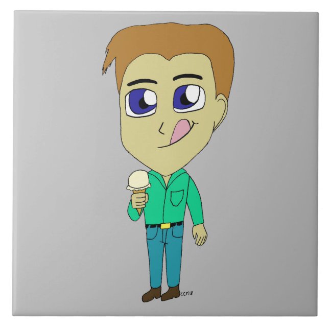 Azulejo De Cerâmica chibi (Frente)