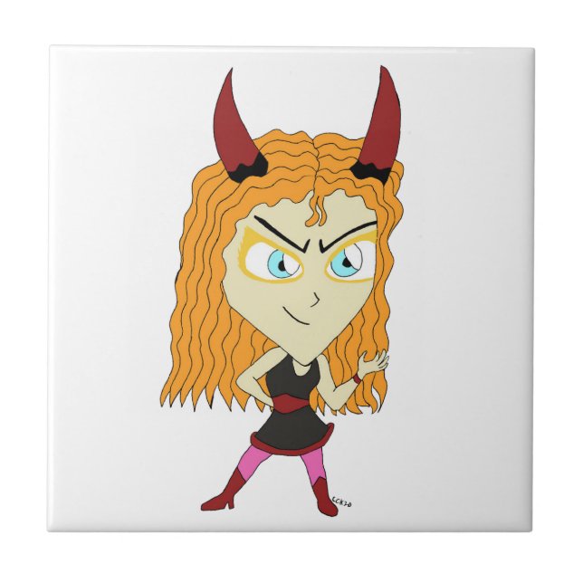 Azulejo De Cerâmica chibi (Frente)