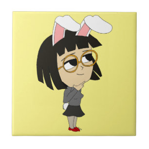 azulejo de cerâmica chibi bunnygirl