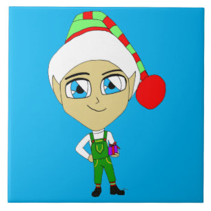 Azulejo De Cerâmica chibi elf