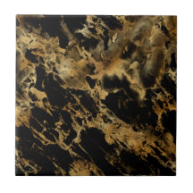 Chic de Trendy de Agate de Marble Dourado Preto