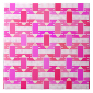 Azulejo De Cerâmica Chic industrial Art Deco - rosa, fúcsia, orquídea