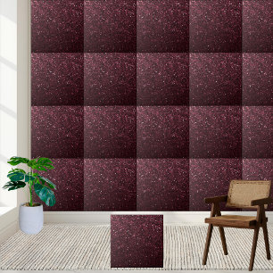 Azulejo De Cerâmica Chic Maroon Glitter Shimmering Floor Backsplash
