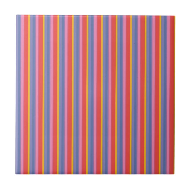 Azulejo de cerâmica Chic Red, Yellow, Pink, Blue S (Frente)