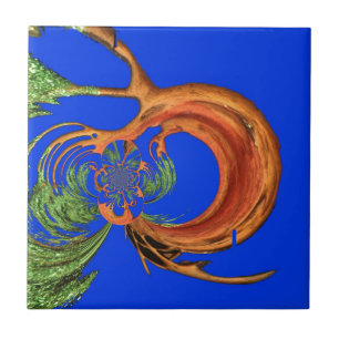 Azulejo De Cerâmica Chic Round Hakuna Matata Marinho Blue coleção