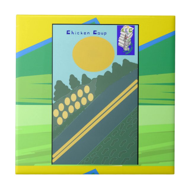 Azulejo De Cerâmica Chicken Coup  (Frente)