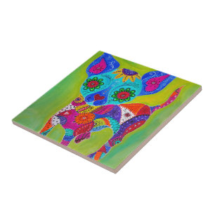 AZULEJO DE CERÂMICA  CHIHUAHUA DO CÃO DO EL PERRO