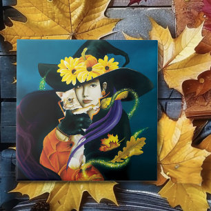 Azulejo De Cerâmica Chihuahua e Witch