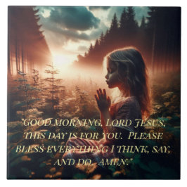 AZULEJO DE CERÂMICA CHILD'S MORNING PRAYER TILE