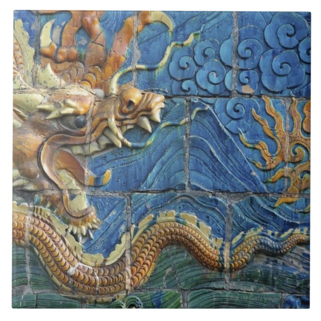 Azulejo De Cerâmica China, Shanxi, Datong, parede de nove dragões (Frente)