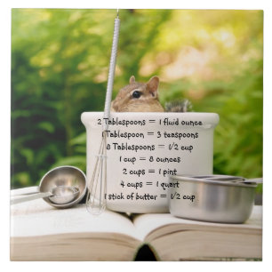 Azulejo De Cerâmica Chipmunk pequeno bonito Trivet do padeiro