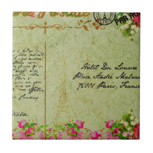 Azulejo De Cerâmica Chique,floral,rosas,vintage,country rustic,Vi