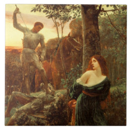 Azulejo De Cerâmica Chivalry (por Frank Dicksee)