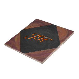Azulejo De Cerâmica Chocolate Carmel Swirl