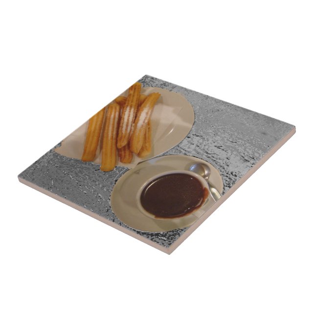 Azulejo De Cerâmica Chocolate y Churros (Lateral)