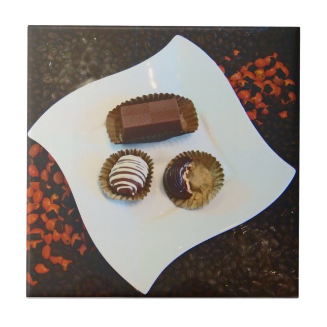 Azulejo De Cerâmica Chocolates de Peru-Demasiado bom resistir! (Frente)