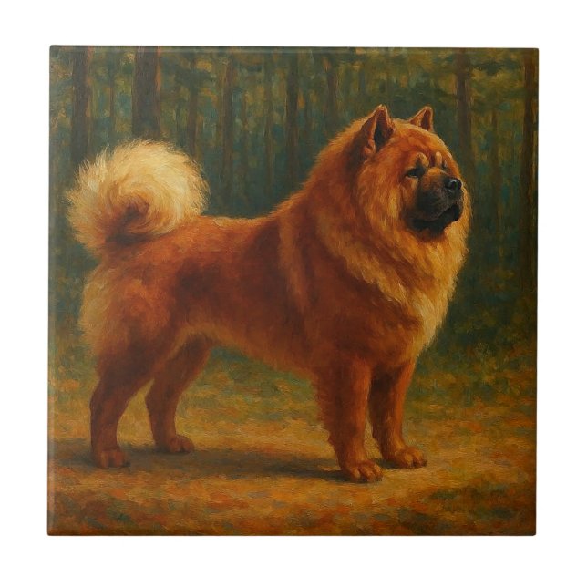 Azulejo De Cerâmica Chow Chow (Frente)