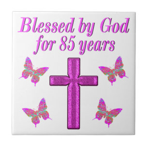 AZULEJO DE CERÂMICA CHRISTIAN 85º ANIVERSÁRIO PINK CROSS DESIGN