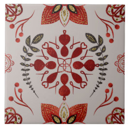 Azulejo De Cerâmica Christmas Folk Nordic Art