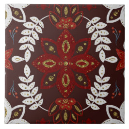 Azulejo De Cerâmica Christmas Folk Nordic Art