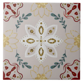 Azulejo De Cerâmica Christmas Folk Nordic Art