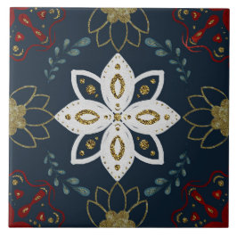 Azulejo De Cerâmica Christmas Folk Nordic Art