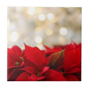 Azulejo De Cerâmica Christmas Poinsettia